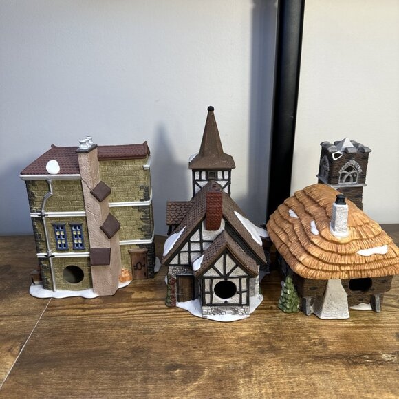 Vintage Dept 56 Dickens Village Lot of 2 Churches 1 Post Office NO BOX NO LIGHT - Picture 8 of 12